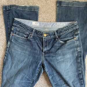 Gap 1969 Women's Boot Cut Jeans Low Rise- Indigo Blue